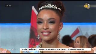 Miss Monde 2019  la Française Ophély Mézino sacrée première dauphine [upl. by Aicirtac]