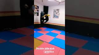 Side kick Practice fitness taekwondo martialarts [upl. by Kinnie919]