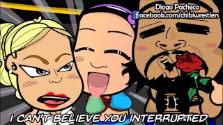 Chibi Wrestlers  Rusev and Lana 12 ft Bayley and Sasha Banks WWE Parody [upl. by Llednil]