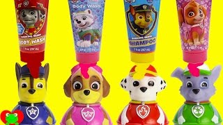 Paw Patrol Weeble Wobbles Bath Time Fun with Shopkins Season 6 Surprises [upl. by Atilam694]