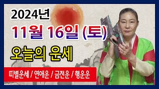 오늘의 운세 2024년 11월 16일 토요일 오늘의운세 띠별운세 운세·사주·신점·실제점사·안산 용한무당·유명한점집 [upl. by Bloch71]