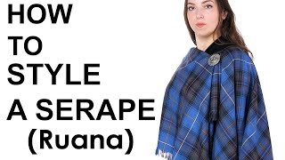 How To Style a Serape  Ruana  Scottish tartan serapes are cozy and elegant [upl. by Sikata]