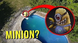 DRONE CATCHES MINION SWIMMING AT AN ABANDONED POOL HE CAME AFTER US [upl. by Fauman]