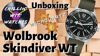 FIRST LOOK  Wolbrook Skindiver Worldtimer Mecaquartz Unboxing [upl. by Ilse]