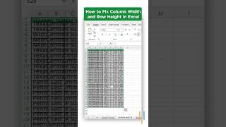 🤔How To Fix Column Width and Row Height In Excel Shorts Simplilearn [upl. by Ahteral]