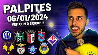 PALPITES DE FUTEBOL DO DIA 06 01 2024  BILHETE PRONTO [upl. by Thanos]