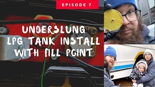 LPG Underslung Tank Install  External Gas Filler Point  Mercedes Vario Bus Camper Conversion [upl. by Laehcim441]