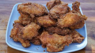 Southern Fried Chicken Wings Crunchy Crispy Wing Recipe [upl. by Cirnek]