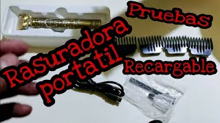 Rasuradora trimmer portátil recargable unboxing y pruebas de mercado libre [upl. by Miriam]