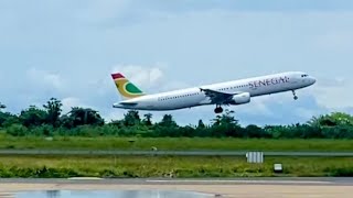 Top 10 Amazing take offs from Douala International Airport Cameroon [upl. by Peyter]