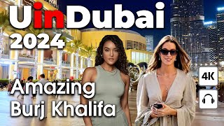 Dubai Live 247 🇦🇪 Amazing Burj Khalifa City Center  4K  Walking Tour [upl. by Ola]