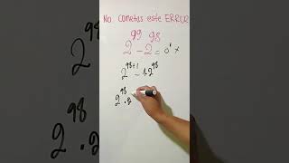 No cometas este ERROR en las POTENCIAS potencias matemáticas algebra maths shorts [upl. by Trebbor]