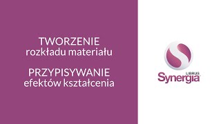 Tworzenie rozkładu materiału Librus Synergia [upl. by Ainosal]