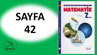 7sınıf MATEMATİK KİTABI EDAT YAYINLARI sayfa 42 [upl. by Okimuy]