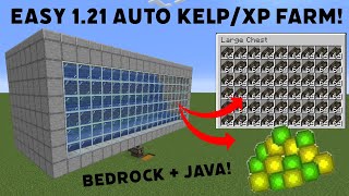 Minecraft 121 Easy Auto KELP  XP Farm Tutorial  BEDROCK  JAVA [upl. by Belshin66]