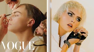 Behind Cara Delevingnes Met Gala Glam  Vogue [upl. by Ted]