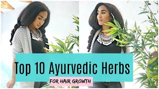 Top 10 Ayurvedic Herbs For Hair Growth  Hair growth challenge [upl. by Atirac]