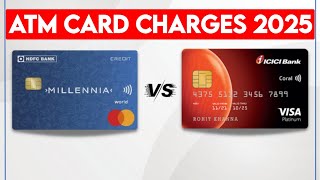 HDFC Bank ATM Card Vs ICICI Bank ATM Card Charges 2025  Best Zero Balance Account Opning Online [upl. by Ogilvy]