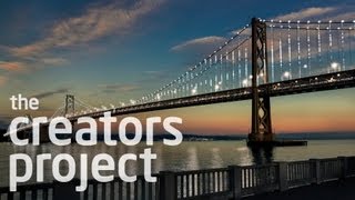 25000 LEDs Illuminate The San Francisco Bay Bridge  The Bay Lights [upl. by Ocirderf]