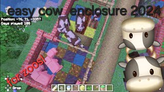 Super easy cow farm 2024 for zoos [upl. by Oedama865]