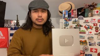 UNBOXING SILVER PLAY BUTTON  100K SUBSCRIBERS  22•2•22 [upl. by Sheelagh]