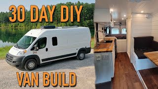 We Built Our Custom Van Conversion In 30 Days  DIY RAM Promaster Camper Van Tour [upl. by Ahseenat]