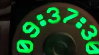 Digital POV Clock on Hard Drive Platter [upl. by Artinak]