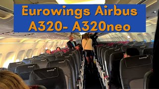 Eurowings Airbus A320 A320neo Business class Economy class Seat map and Insights [upl. by Irby]