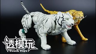 【SwiftTransform】TIGATRON（BEAST WARS）CYBERTRON POLAR SCOUT MasterPiece50 White Tiger BW 透模玩速变 MP白虎勇士 [upl. by Ewens]