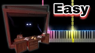 DOORS Floor 2 The Mines OST  Jeffs Shop Easy Piano Tutorial [upl. by Talia423]