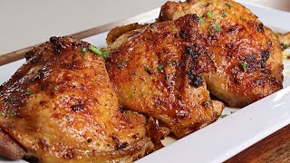 Quick and Easy Honey Old Bay Oven Baked Chicken Thighs [upl. by Hannavas]