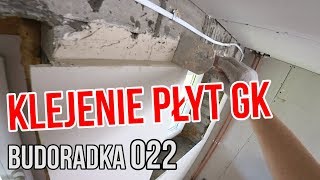 Przyklejanie płyt gipsowych na ściany suche tynki [upl. by Itsuj]