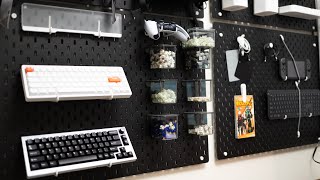 Desk Setup Organization The IKEA Skadis Pegboard [upl. by Remliw]