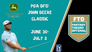 DraftKings  PGA DFS John Deere Classic June 30  July 3 [upl. by Ayidah500]