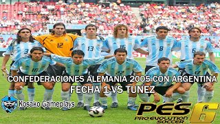 Copa Confederaciones Alemania 2005 Con Argentina  Fecha 1 VS Tunez [upl. by Sculley473]