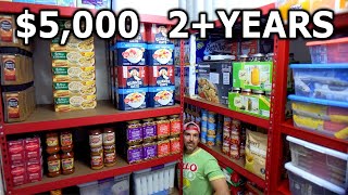 5000 Food Storage 2 Years Supply PREPPERS PANTRY Survivalist Drinking Water Freeze Dried Ready EAT [upl. by Fairfield]