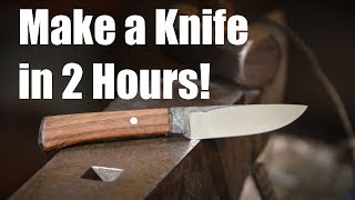 Knife Making Challenge Make a REAL Knife in 2 Hours [upl. by Robby785]