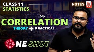 CORRELATION class 11 ONE SHOT  Complete Chapter  statistics by GAURAV JAIN [upl. by Naeroled]