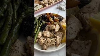 Lemon Garlic Chicken Sheet Pan Meal  Eating Bird Food sheetpandinner highprotein dinnerideas [upl. by Hebbe]