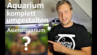 Aquarium komplett umgestalten  aus alt mach neu  Asienaquarium [upl. by Yntirb]