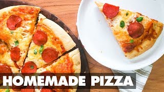 Pepperoni Pizza Recipe for Beginners Homemade Pizza Dough Recipe [upl. by Reivad40]