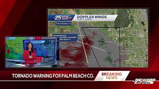 LIVE Tornado warning issued for southeastern Palm Beach County [upl. by Chapa]