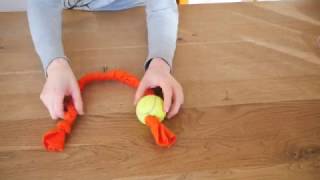 DIY Hundespielzeug selber basteln Hundezergel mit Ball [upl. by Erreid]