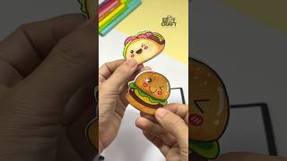 Adorable DIY Kawaii Paperclips Tutorial 🌮🍔  Easy Papercraft by Ebby Craft youtubeshorts ebbycraft [upl. by Ellerehs]