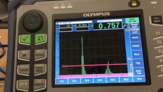 UT Ascan signal characteristics of laminations [upl. by Ellicul]