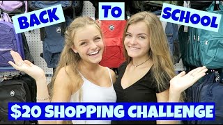 Back to School 20 Shopping Challenge  Jacy and Kacy [upl. by Anitram]