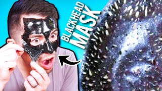 Mens First Time Using a Black Peel Off Mask [upl. by Reeva]