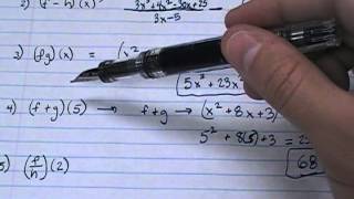 function arithmetic Finding fgx fgx fgx and fgx [upl. by Gualterio]