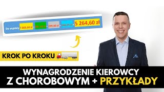 Realne przykłady z wynagrodzeniem kierowcy z chorobowym  Rozliczanie czasu pracy kierowców [upl. by Phyllis]