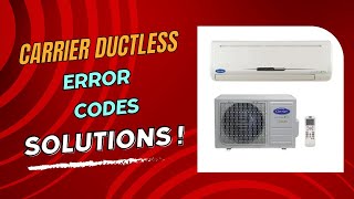 Carrier Ductless Error codes Solutions [upl. by Procora]